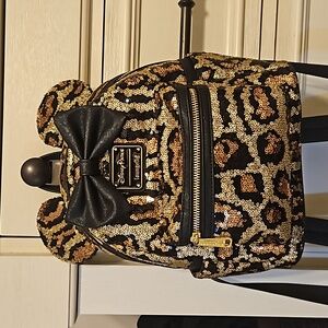 Disney Parks Leopard Sequin Loungefly